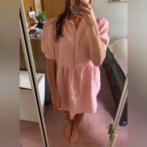 Pink gauze cotton dress doesn't have